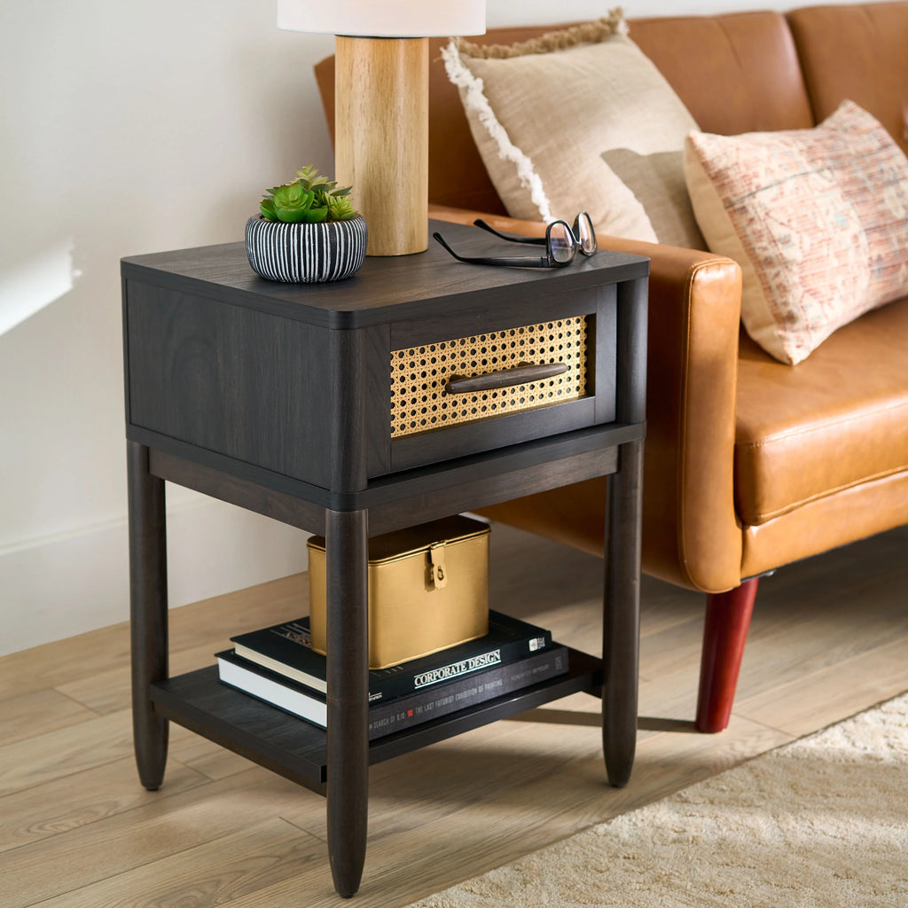 Charcoal Finish Night Stand D451630