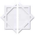 PVC Contemporary Ceiling Medallion Two Piece I73598