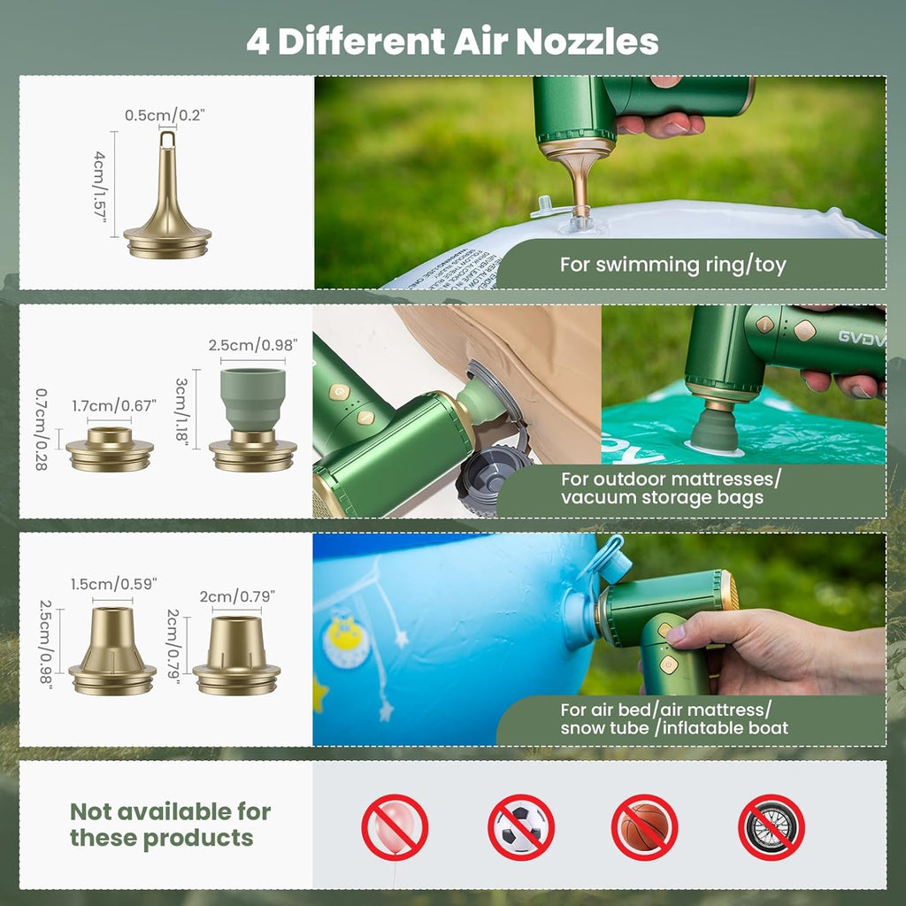 Portable Electric Air Pump with 2000mAh Battery E977