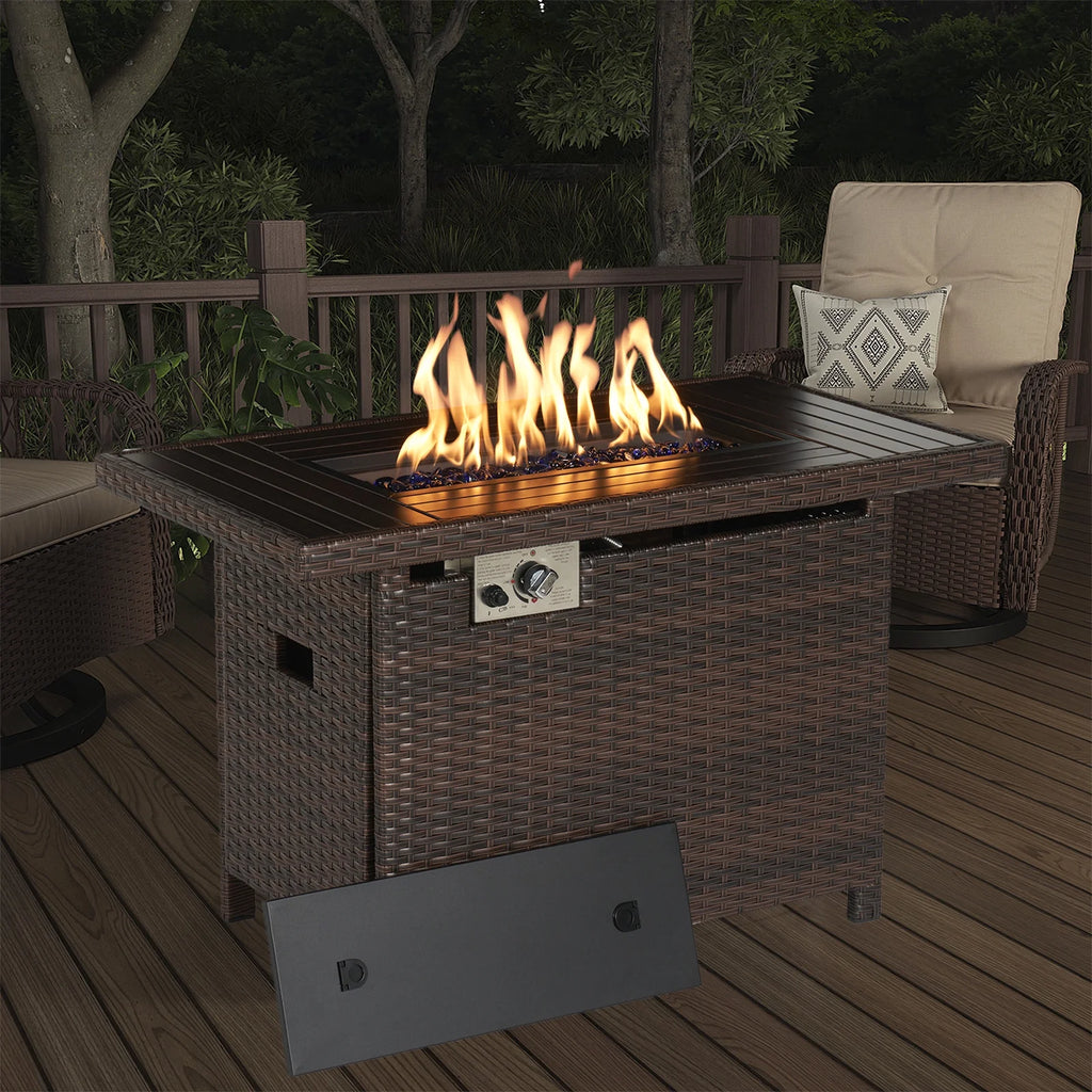40'' 50,000 BTU Propane Gas Fire Pit Table with Cover C551