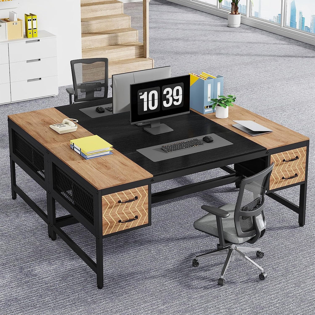 63 inch Computer Desk with 4 Drawers V374843