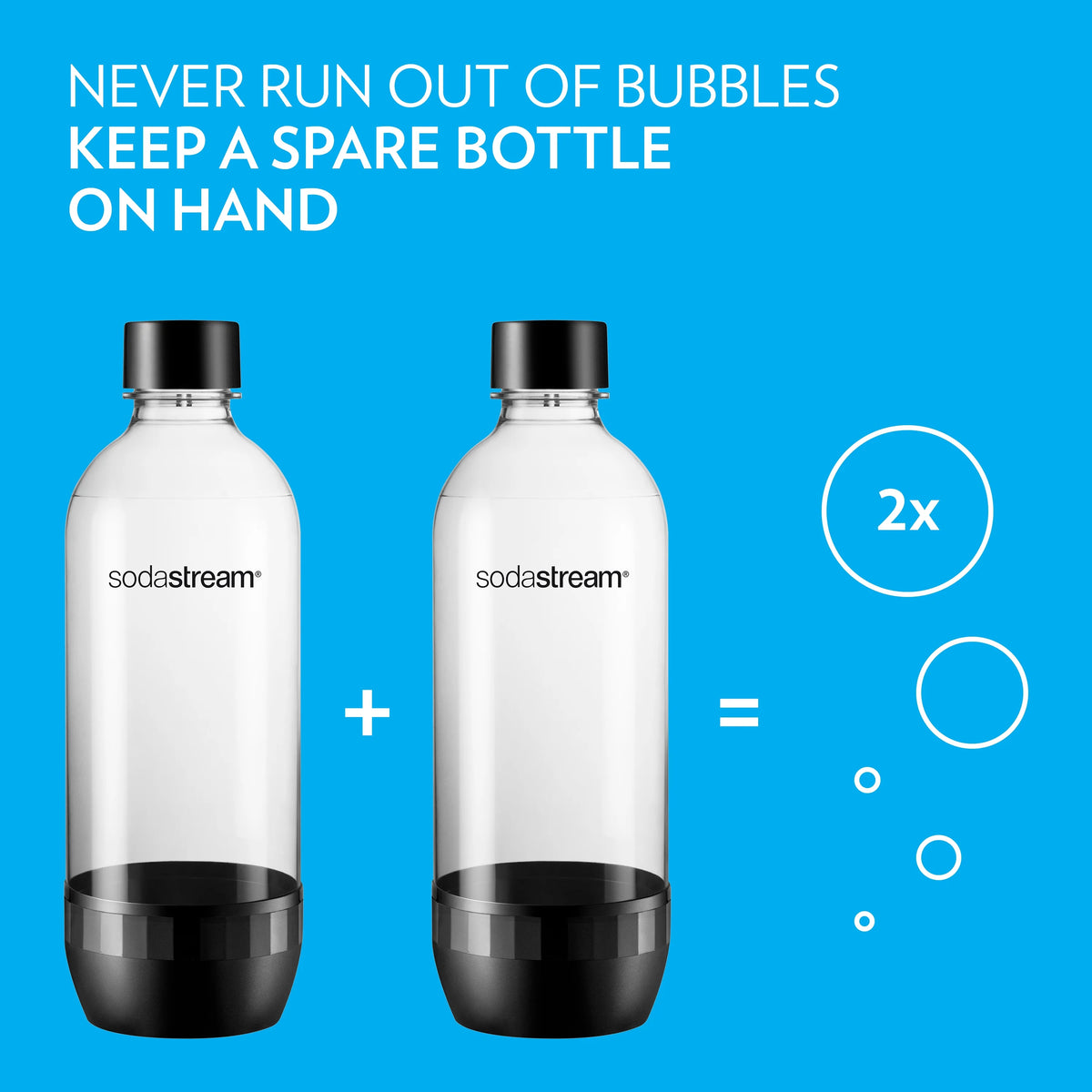 1 Liter Black Carbonating Bottles, 2 Count I447791