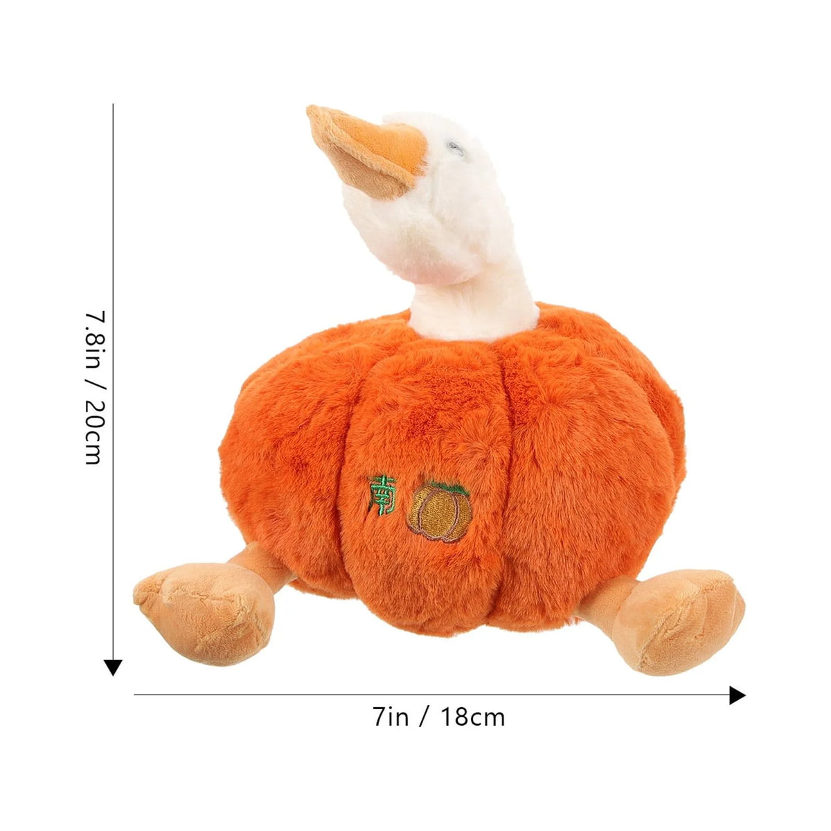 Plush Pumpkin Duck Stuffed Animal Doll G8040