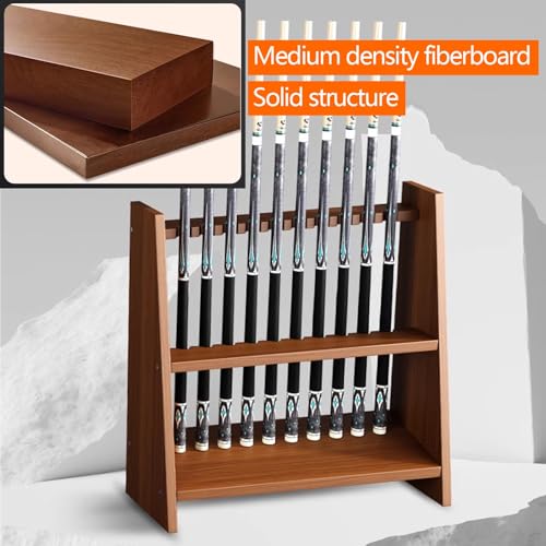 White Portable Pool Cue Rack Stand L72856
