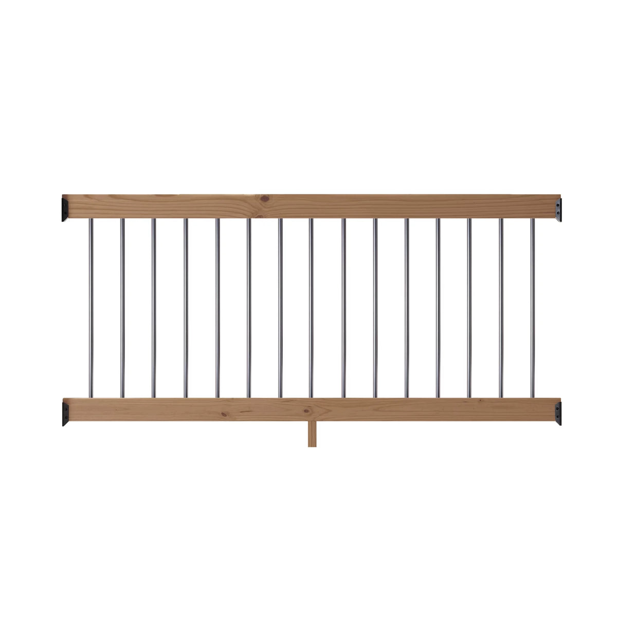 6 ft. Wood Railing Kit with Aluminum Round Balusters Z96159