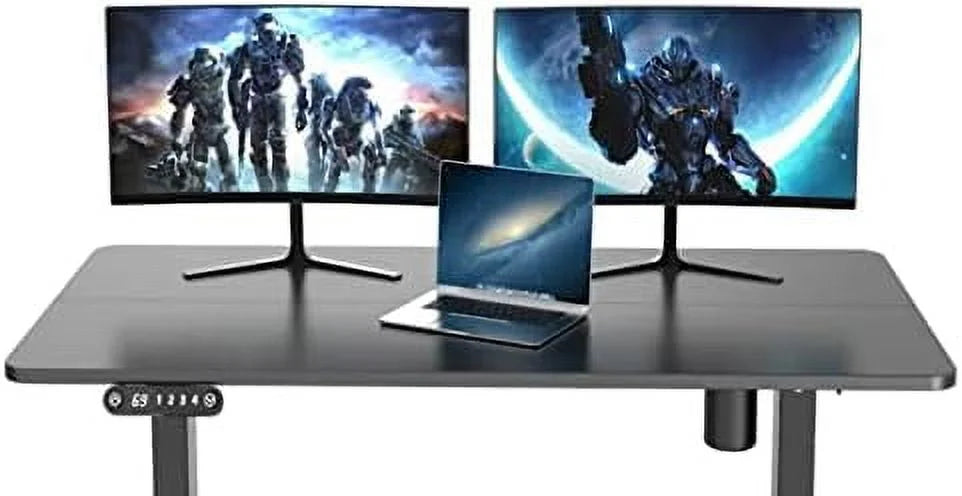 Electric Standing Desk Adjustable Height 55 x 24 Inches with Splice Board H1894