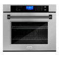 30 In. Single Wall Oven with Self Clean and True Convection in Stainless Steel and Matte Black E757260