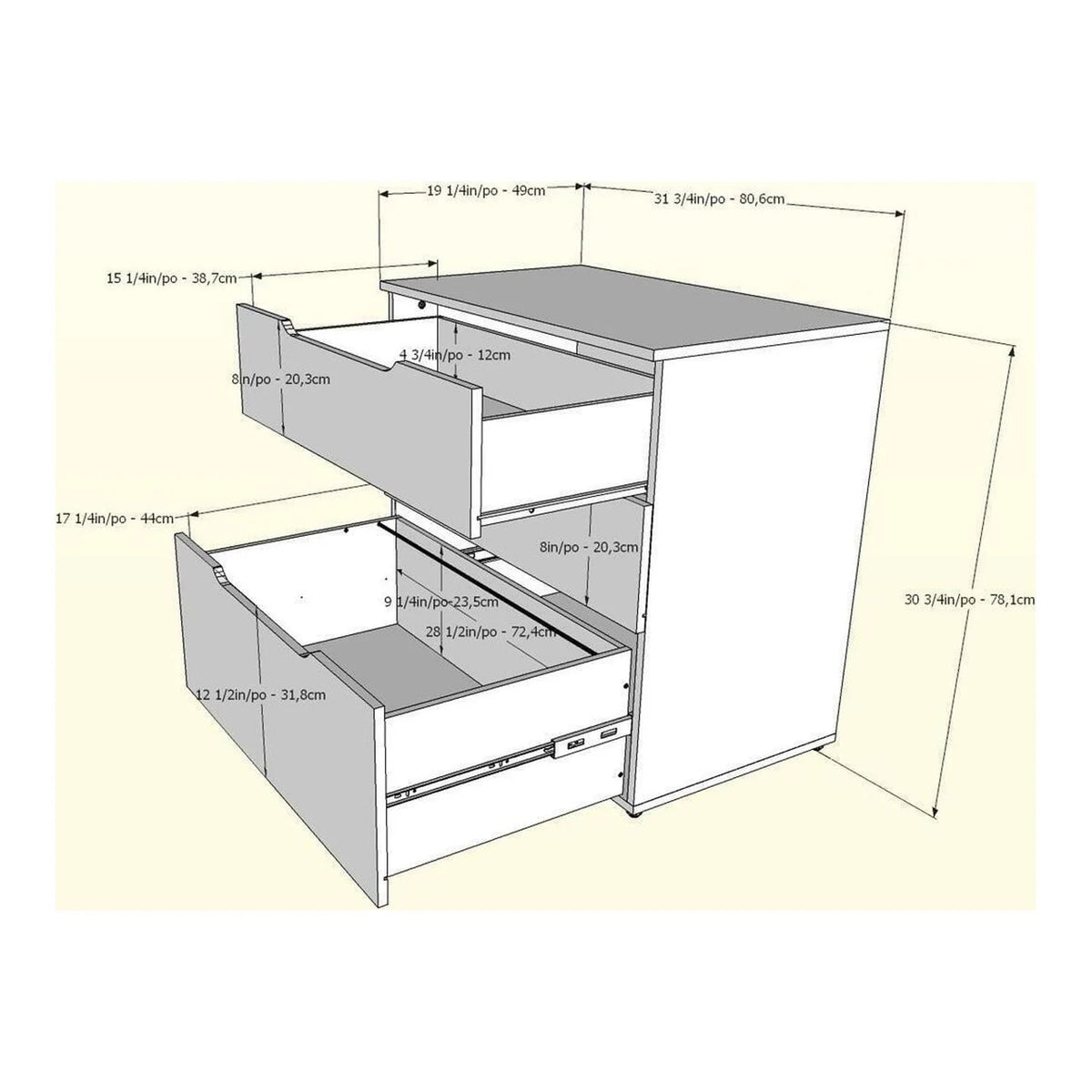 3-Drawer Filing Cabinet I92474