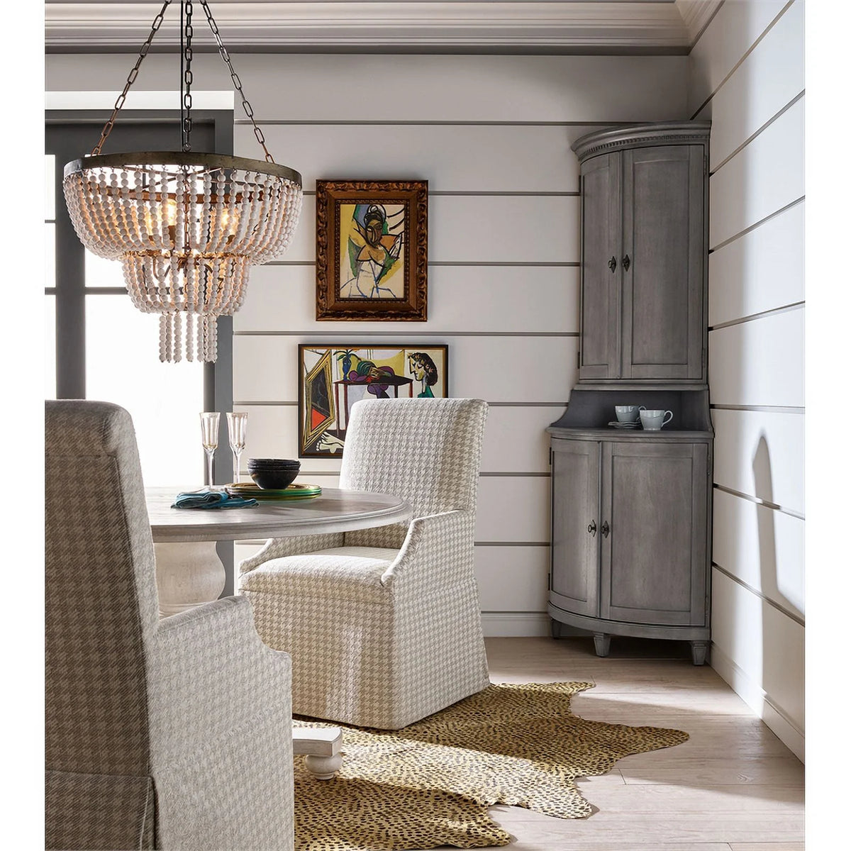 Oak Wood Corner Cabinet S407005