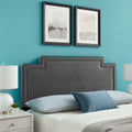 Charcoal Performance Velvet Twin Headboard X7045