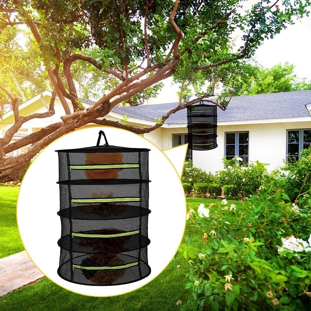 4-Layer Folding Nylon Mesh Drying Rack with Carrying Bag N193