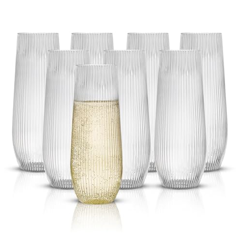 36pcs 9oz BPA-free Plastic Champagne Flutes with Gold Rim S523730