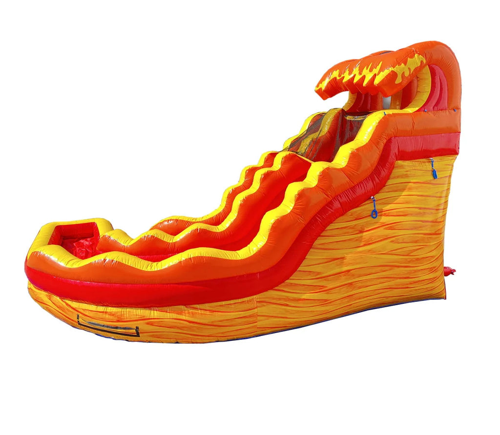 Blue Marble Wave Curved Inflatable Water Slide with Blower V56642