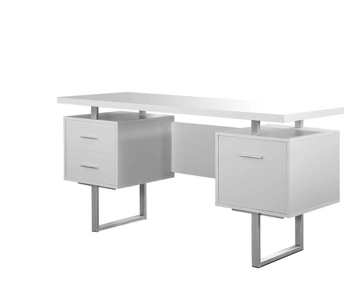 Gray Hollow Core Computer Desk E8495