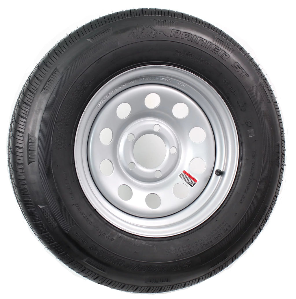ST205/75R14 14 5 Lug Trailer Tire On Rim A321138